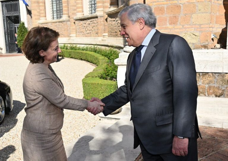 Il Ministro Tajani con la Ministra Gervalla (Ph. Esteri.it)